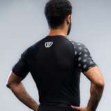 phalanx bjj rash guard for jiu jitsu and mma, perfect for no gi JJ or gi jiujitsu, short sleeve rashguard, wear at Spartan Race, Tough Mudder, Yoga - all athletics!