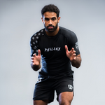 phalanx bjj rash guard for jiu jitsu and mma, perfect for no gi JJ or gi jiujitsu, short sleeve rashguard, wear at Spartan Race, Tough Mudder, Yoga - all athletics!