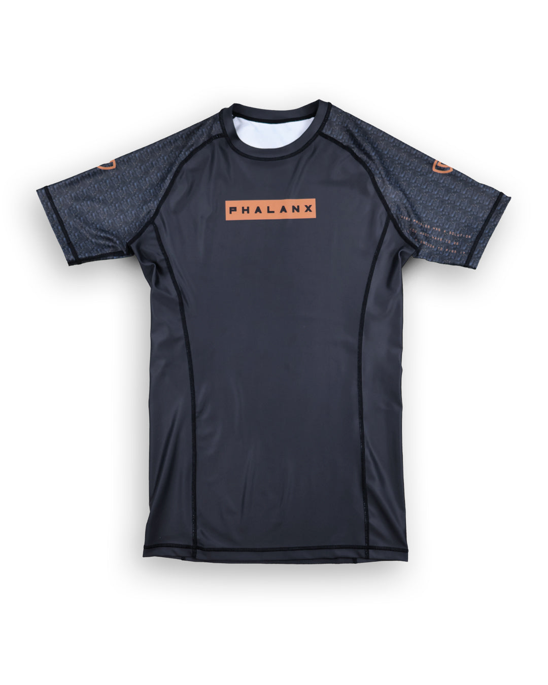 phalanx bjj rash guard for jiu jitsu and mma, perfect for no gi JJ or gi jiujitsu, short sleeve rashguard, wear at Spartan Race, Tough Mudder, Yoga - all athletics!