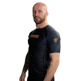 phalanx bjj rash guard for jiu jitsu and mma, perfect for no gi JJ or gi jiujitsu, short sleeve rashguard, wear at Spartan Race, Tough Mudder, Yoga - all athletics!