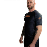 phalanx bjj rash guard for jiu jitsu and mma, perfect for no gi JJ or gi jiujitsu, short sleeve rashguard, wear at Spartan Race, Tough Mudder, Yoga - all athletics!
