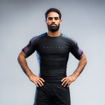 phalanx bjj rash guard for jiu jitsu and mma, perfect for no gi JJ or gi jiujitsu, short sleeve rashguard, wear at Spartan Race, Tough Mudder, Yoga - all athletics!