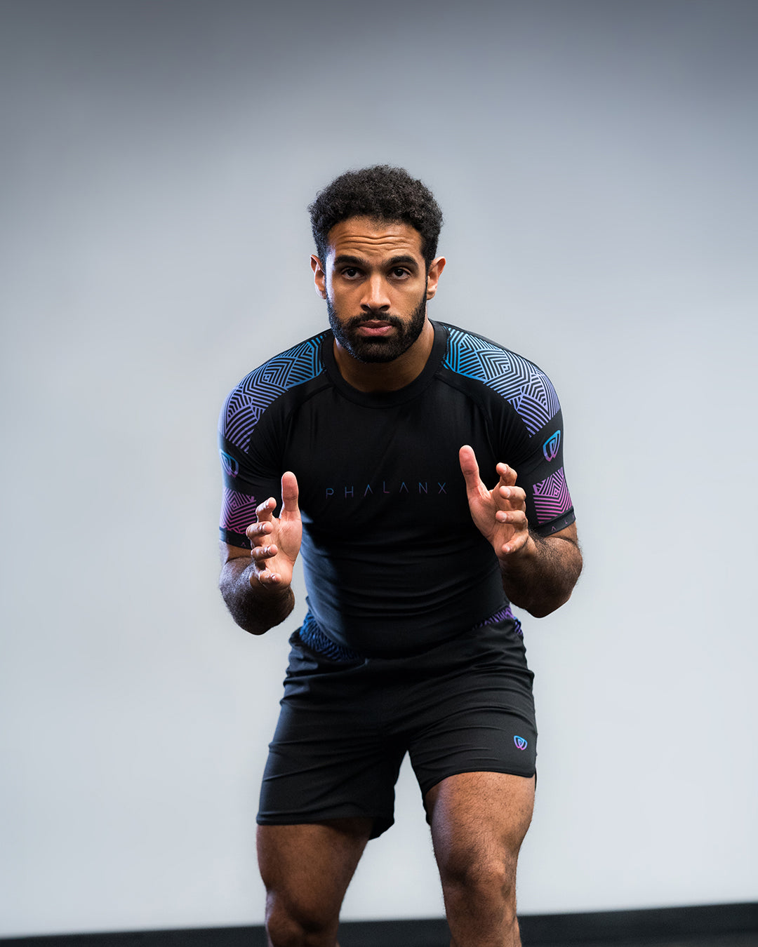 phalanx bjj rash guard for jiu jitsu and mma, perfect for no gi JJ or gi jiujitsu, short sleeve rashguard, wear at Spartan Race, Tough Mudder, Yoga - all athletics!
