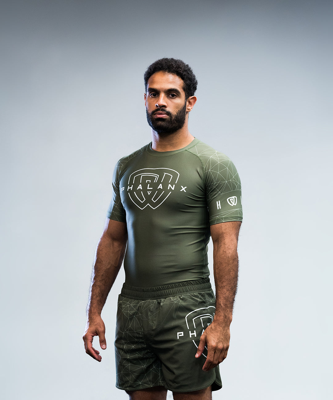 phalanx bjj rash guard for jiu jitsu and mma, perfect for no gi JJ or gi jiujitsu, short sleeve rashguard, wear at Spartan Race, Tough Mudder, Yoga - all athletics!