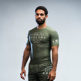 phalanx bjj rash guard for jiu jitsu and mma, perfect for no gi JJ or gi jiujitsu, short sleeve rashguard, wear at Spartan Race, Tough Mudder, Yoga - all athletics!