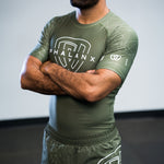 phalanx bjj rash guard for jiu jitsu and mma, perfect for no gi JJ or gi jiujitsu, short sleeve rashguard, wear at Spartan Race, Tough Mudder, Yoga - all athletics!
