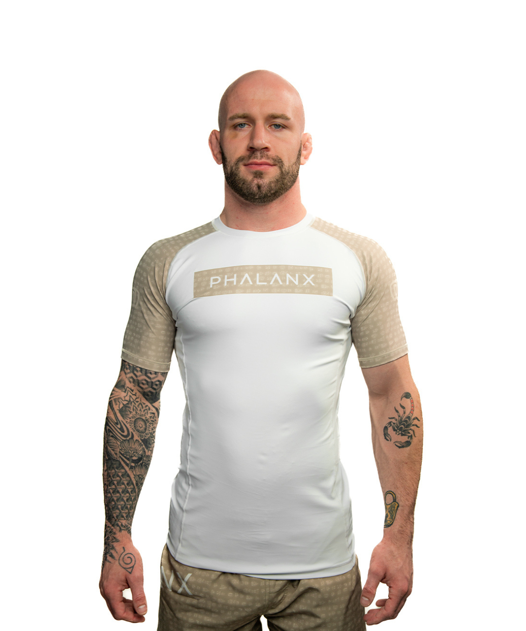 phalanx bjj rash guard for jiu jitsu and mma, perfect for no gi JJ or gi jiujitsu, short sleeve rashguard, wear at Spartan Race, Tough Mudder, Yoga - all athletics!
