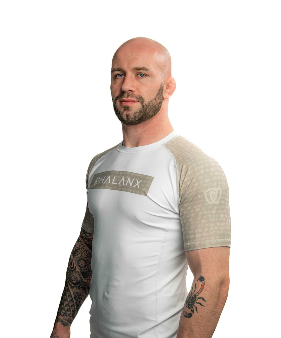 phalanx bjj rash guard for jiu jitsu and mma, perfect for no gi JJ or gi jiujitsu, short sleeve rashguard, wear at Spartan Race, Tough Mudder, Yoga - all athletics!