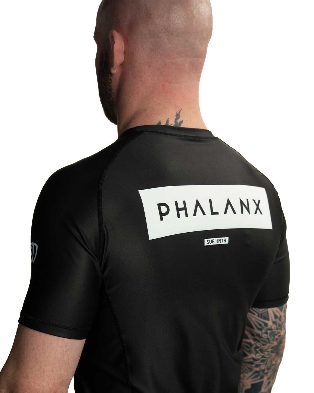 phalanx bjj rash guard for jiu jitsu and mma, perfect for no gi JJ or gi jiujitsu, short sleeve rashguard, wear at Spartan Race, Tough Mudder, Yoga - all athletics!