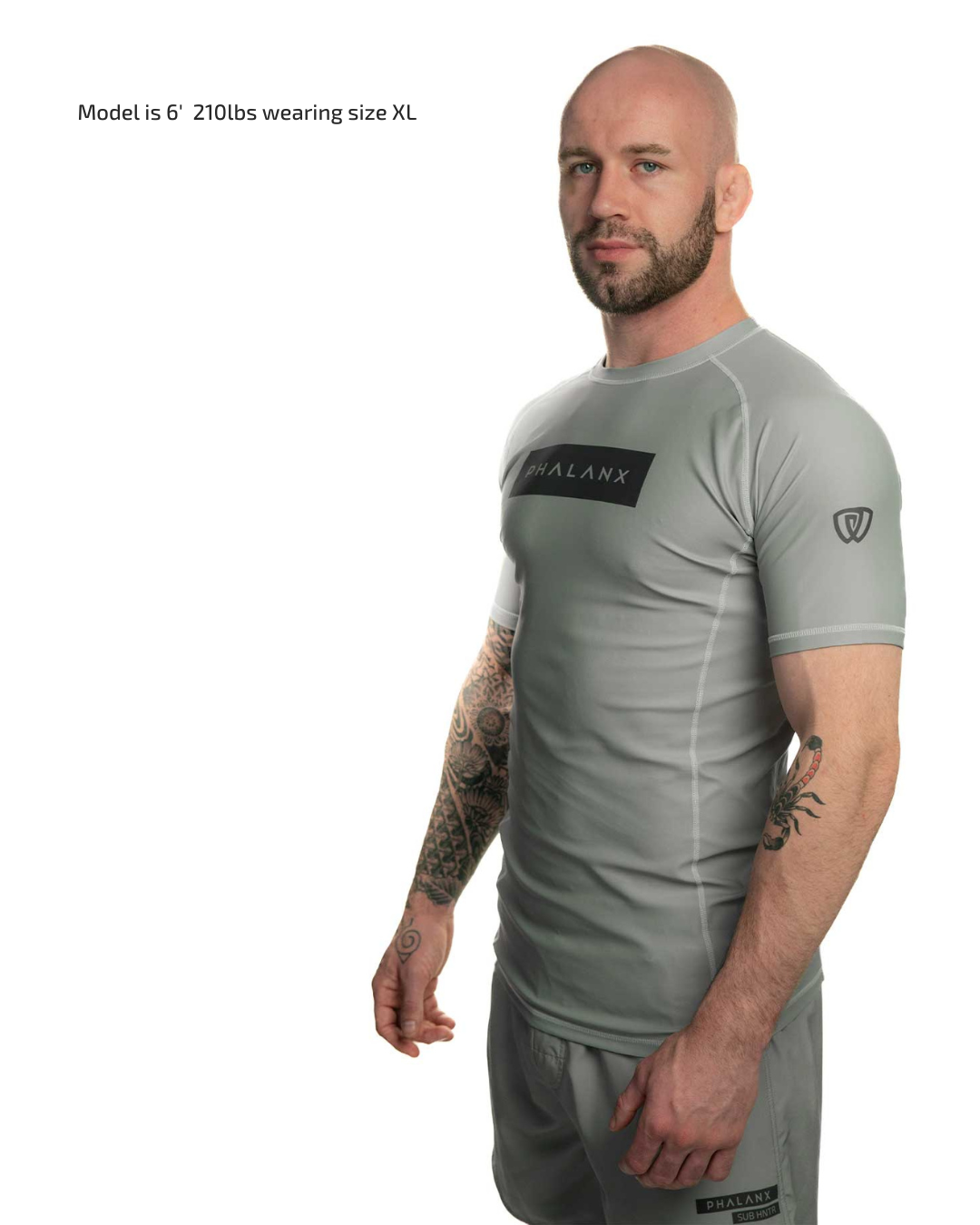 phalanx bjj rash guard for jiu jitsu and mma, perfect for no gi JJ or gi jiujitsu, short sleeve rashguard, wear at Spartan Race, Tough Mudder, Yoga - all athletics!