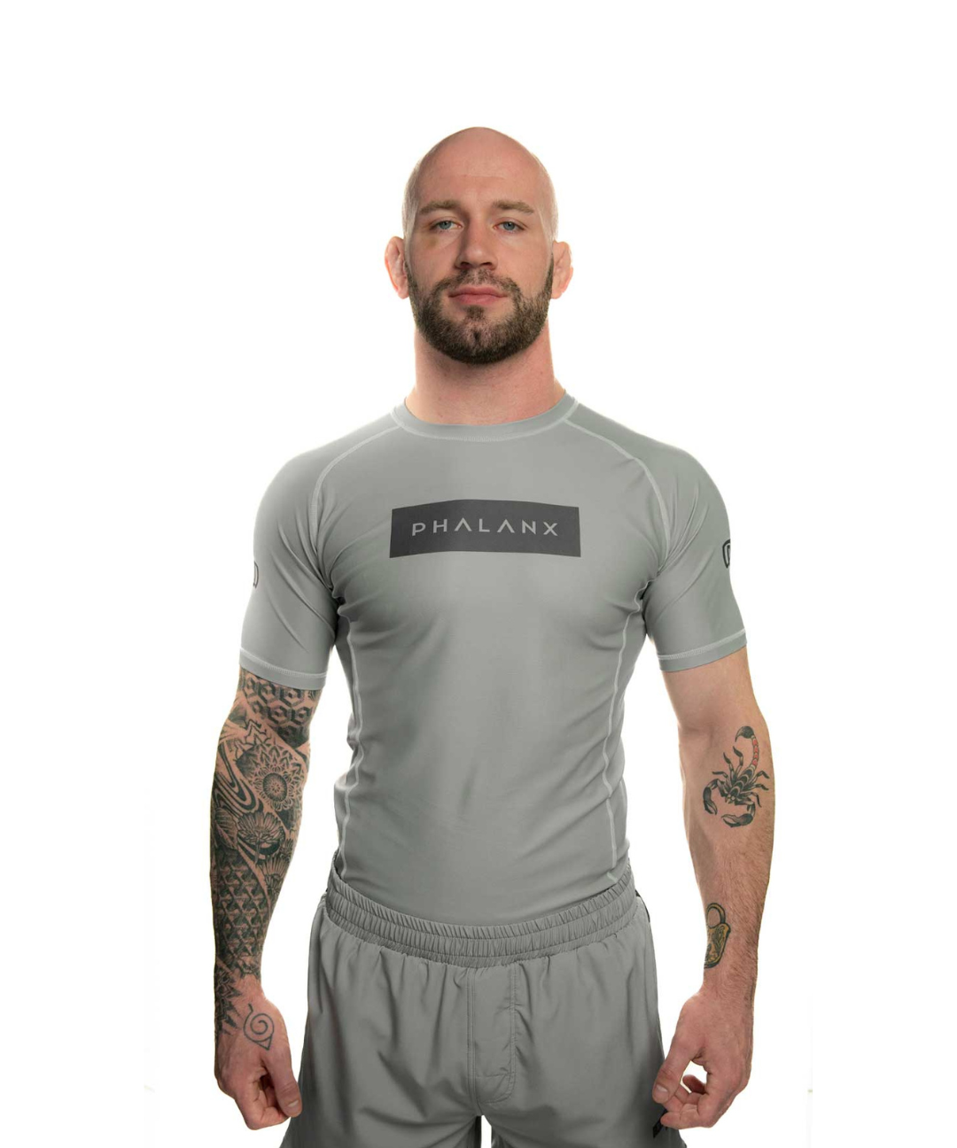 phalanx bjj rash guard for jiu jitsu and mma, perfect for no gi JJ or gi jiujitsu, short sleeve rashguard, wear at Spartan Race, Tough Mudder, Yoga - all athletics!