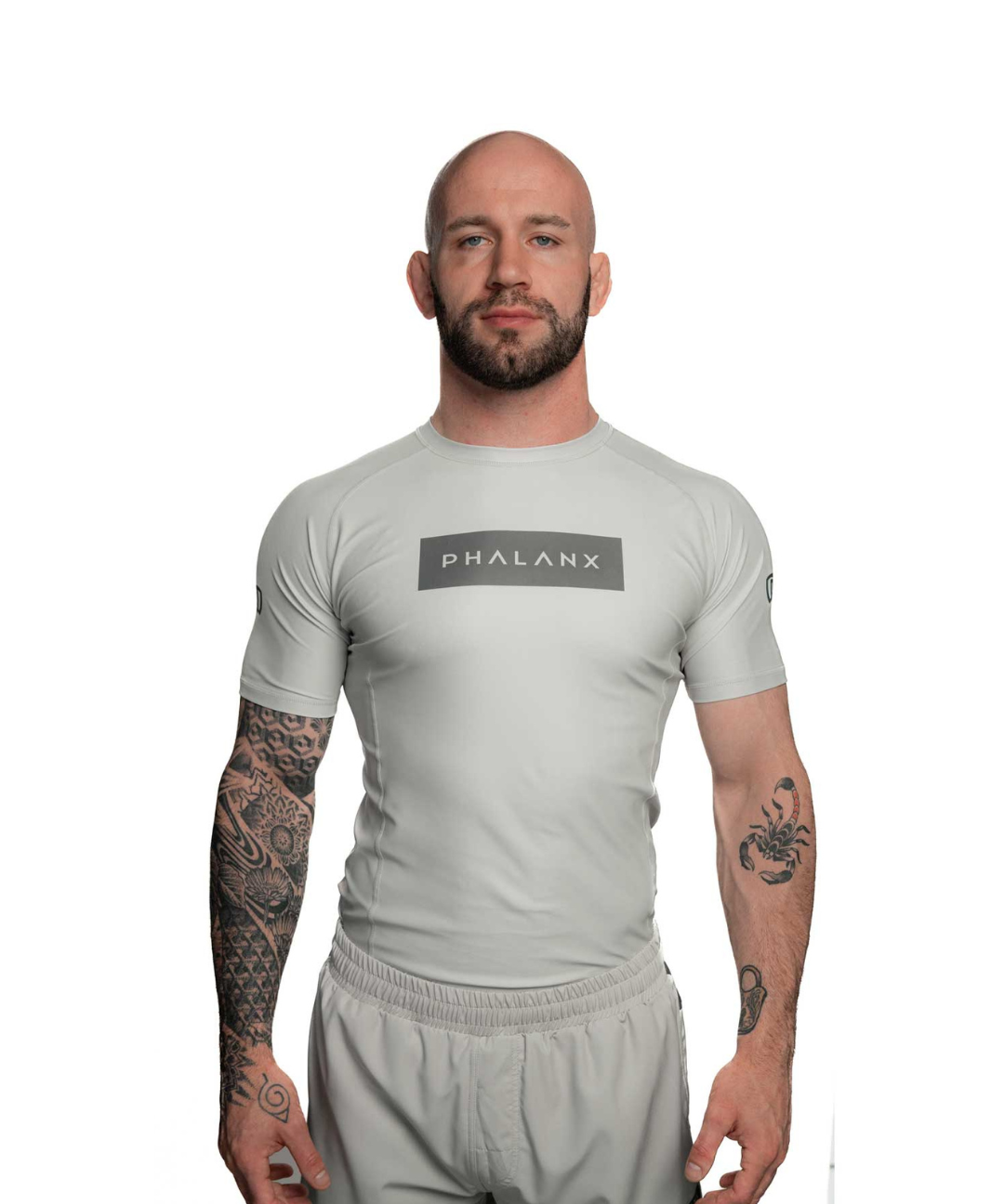 phalanx bjj rash guard for jiu jitsu and mma, perfect for no gi JJ or gi jiujitsu, short sleeve rashguard, wear at Spartan Race, Tough Mudder, Yoga - all athletics!