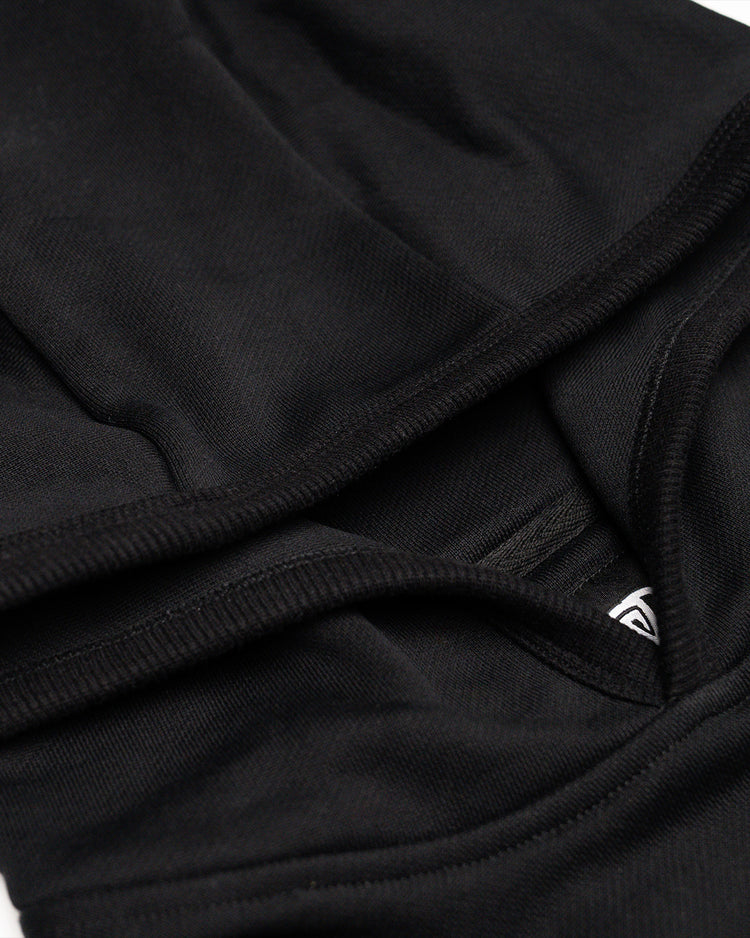 Phalanx Jiu Jitsu premium black oversized hoodie with ranked print, fully enclosed front pocket & patchwork. Made from uniquely sourced premium French terry fabric. High-level Brazilian Jiu-jitsu athletic apparel, the best brand in No Gi.