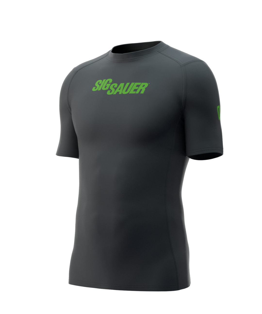 Phalanx x Sig Sauer bjj rash guard for jiu jitsu and mma, perfect for no gi JJ or gi jiujitsu, short sleeve rashguard, wear at Spartan Race, Tough Mudder, Yo