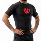 Phalanx Jiu-jitsu BJJ short-sleeve rash guard is perfect for training jiu-jitsu, no-gi grappling, MMA—mixed martial arts, Brazilian Jiu-jitsu, wrestling, and judo. It is also perfect for no-gi JJ or gi jiu-jitsu, and it can be worn at Spartan Race, Tough Mudder, Yoga—all athletics!