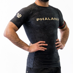 Phalanx Jiu-jitsu BJJ short-sleeve rash guard is perfect for training jiu-jitsu, no-gi grappling, MMA—mixed martial arts, Brazilian Jiu-jitsu, wrestling, and judo. It is also perfect for no-gi JJ or gi jiu-jitsu, and it can be worn at Spartan Race, Tough Mudder, Yoga—all athletics!