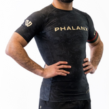 Phalanx Jiu-jitsu BJJ short-sleeve rash guard is perfect for training jiu-jitsu, no-gi grappling, MMA—mixed martial arts, Brazilian Jiu-jitsu, wrestling, and judo. It is also perfect for no-gi JJ or gi jiu-jitsu, and it can be worn at Spartan Race, Tough Mudder, Yoga—all athletics!