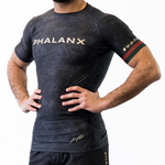 Phalanx Jiu-jitsu BJJ short-sleeve rash guard is perfect for training jiu-jitsu, no-gi grappling, MMA—mixed martial arts, Brazilian Jiu-jitsu, wrestling, and judo. It is also perfect for no-gi JJ or gi jiu-jitsu, and it can be worn at Spartan Race, Tough Mudder, Yoga—all athletics!