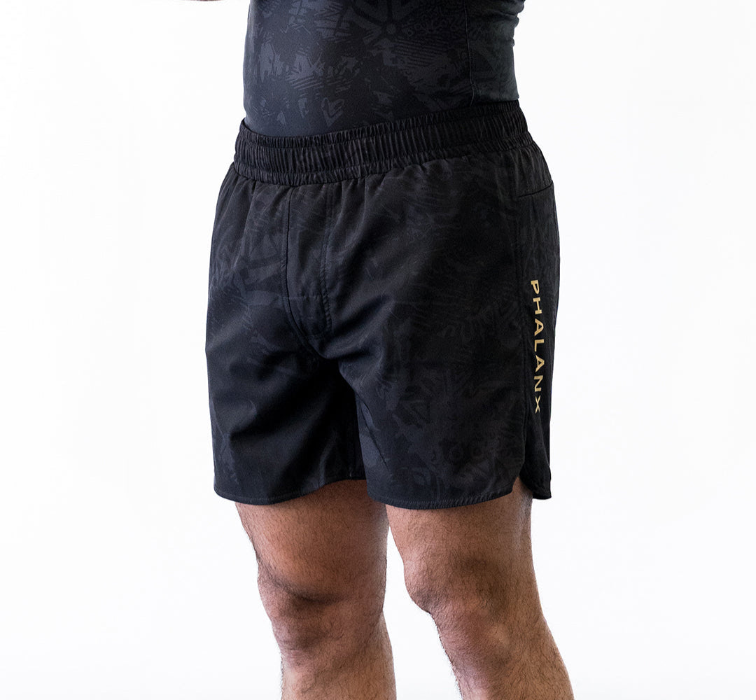 Phalanx Jiu-jitsu BJJ fight shorts are perfect for training jiu-jitsu, No-Gi, grappling, MMA—mixed martial arts, Brazilian Jiu-jitsu, wrestling, and judo. It is also perfect for no gi JJ or gi jiu jitsu, and it can be worn at Spartan Race, Tough Mudder, Yoga, Surfing, Fitness—all athletics!