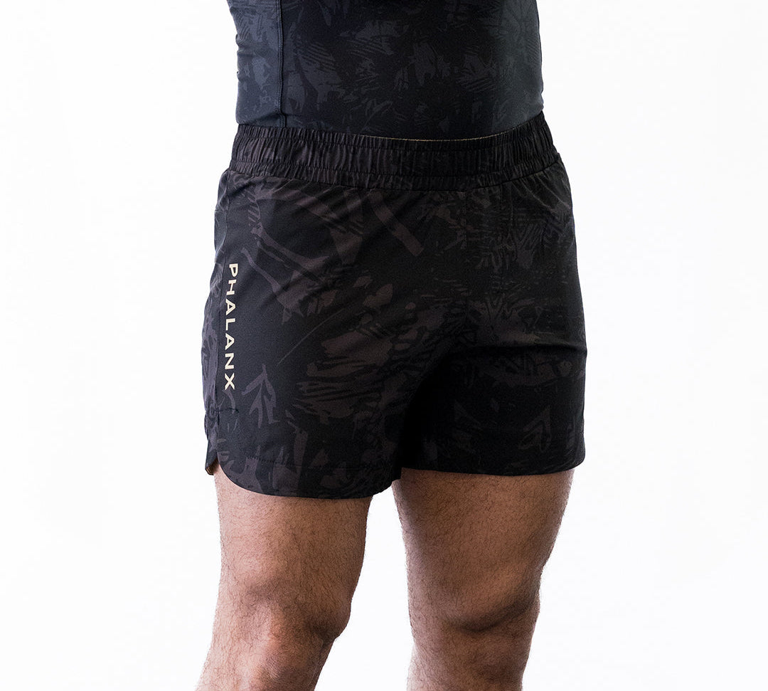 Phalanx Jiu-jitsu BJJ fight shorts are perfect for training jiu-jitsu, No-Gi, grappling, MMA—mixed martial arts, Brazilian Jiu-jitsu, wrestling, and judo. It is also perfect for no gi JJ or gi jiu jitsu, and it can be worn at Spartan Race, Tough Mudder, Yoga, Surfing, Fitness—all athletics!