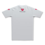 WEST COAST WARFARE SHORT-SLEEVE RASH GUARD | WHITE & BLACK