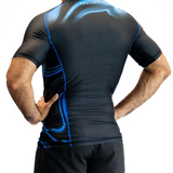 TEAM DUEL SHORT-SLEEVE RASH GUARD | BLUE