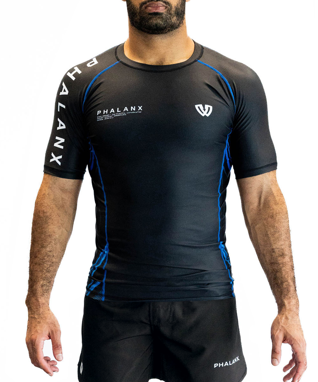 TEAM DUEL SHORT-SLEEVE RASH GUARD | BLUE