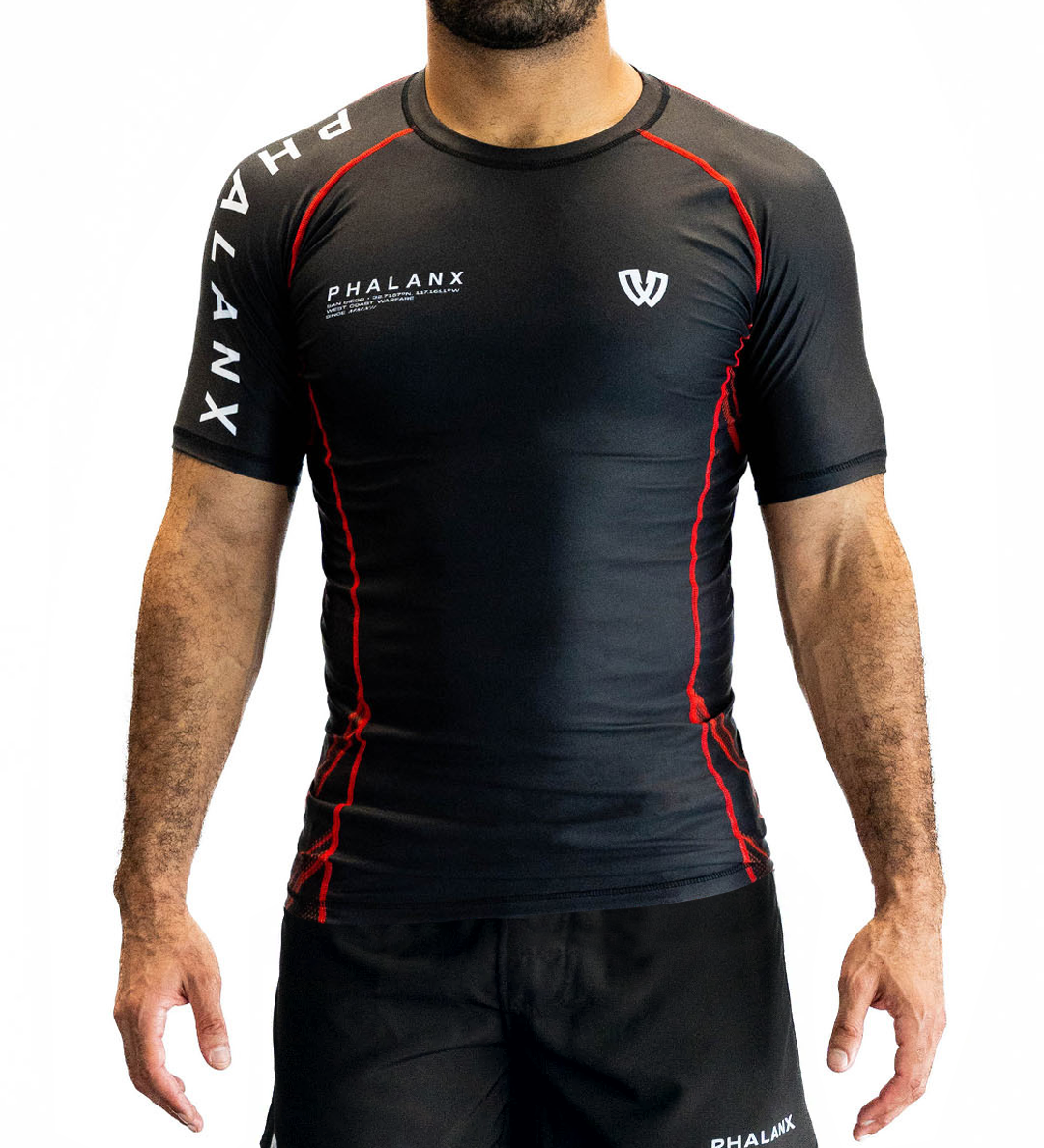 RED MARBLE RASH GUARD