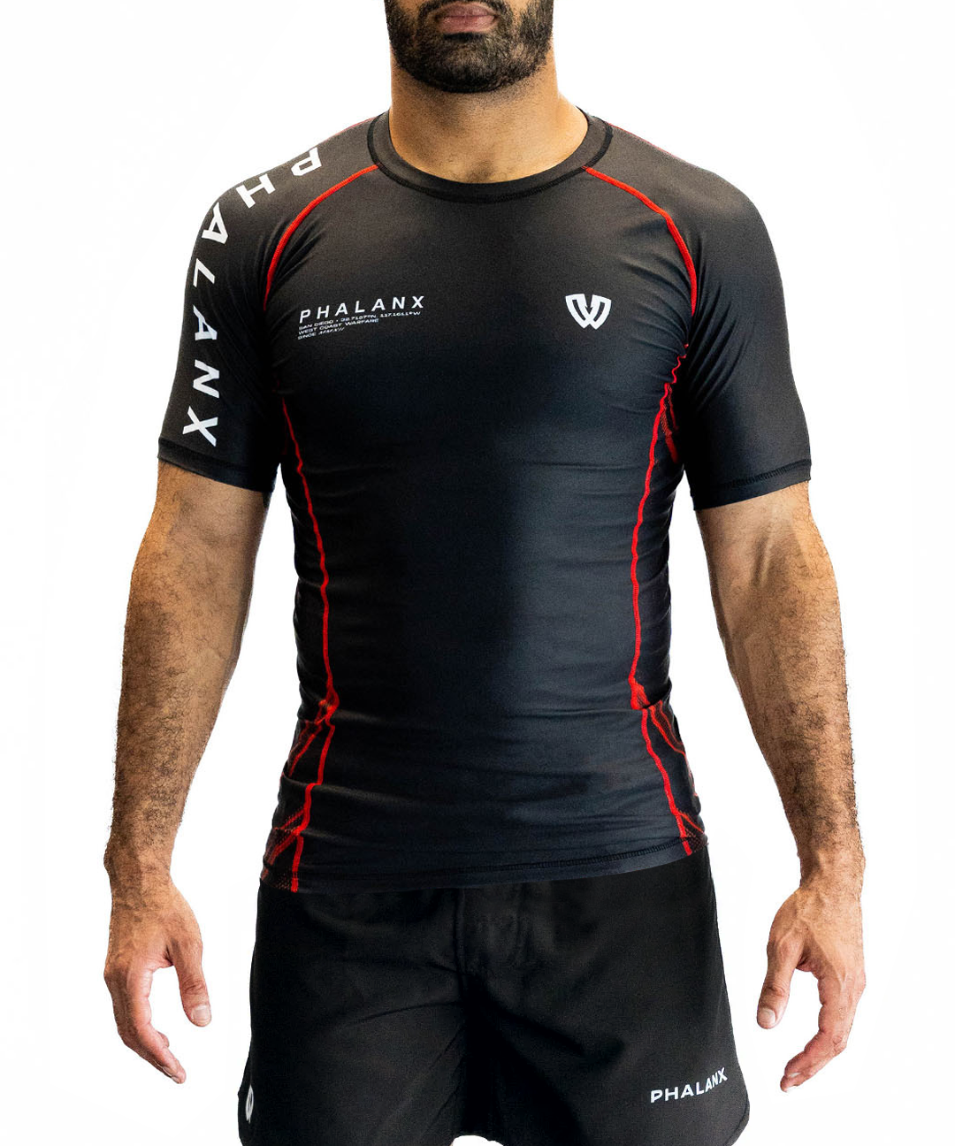 TEAM DUEL SHORT-SLEEVE RASH GUARD | RED