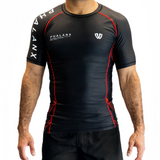TEAM DUEL SHORT-SLEEVE RASH GUARD | RED