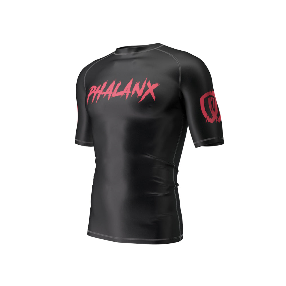 phalanx bjj rash guard for jiu jitsu and mma, perfect for no gi JJ or gi jiujitsu, short sleeve rashguard, wear at Spartan Race, Tough Mudder, Yoga - all athletics!