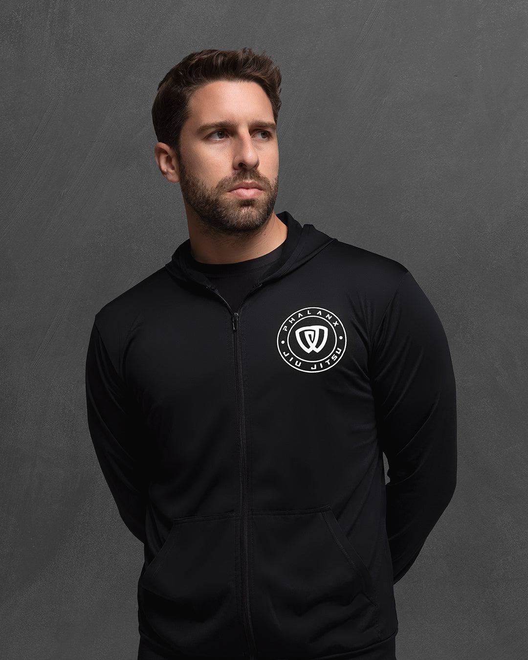 PHALANX SHIELD PERFORMANCE HOODZIP BLACK Phalanx Formations phalanx-shield-performance-hoodzip-black-phalanx-formations