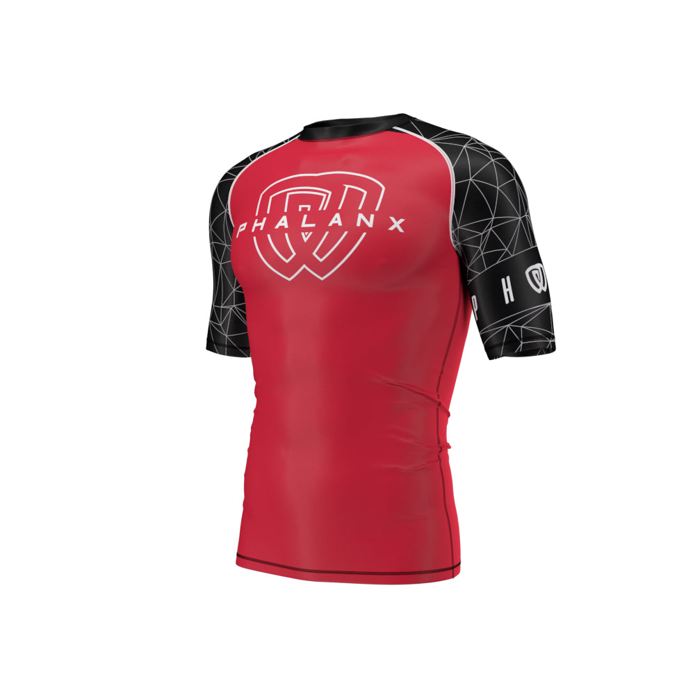 phalanx bjj rash guard for jiu jitsu and mma, perfect for no gi JJ or gi jiujitsu, short sleeve rashguard, wear at Spartan Race, Tough Mudder, Yoga - all athletics!